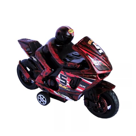 Moto con motociclista 24*14 cm Moto Con Motociclista 24*14 Cm