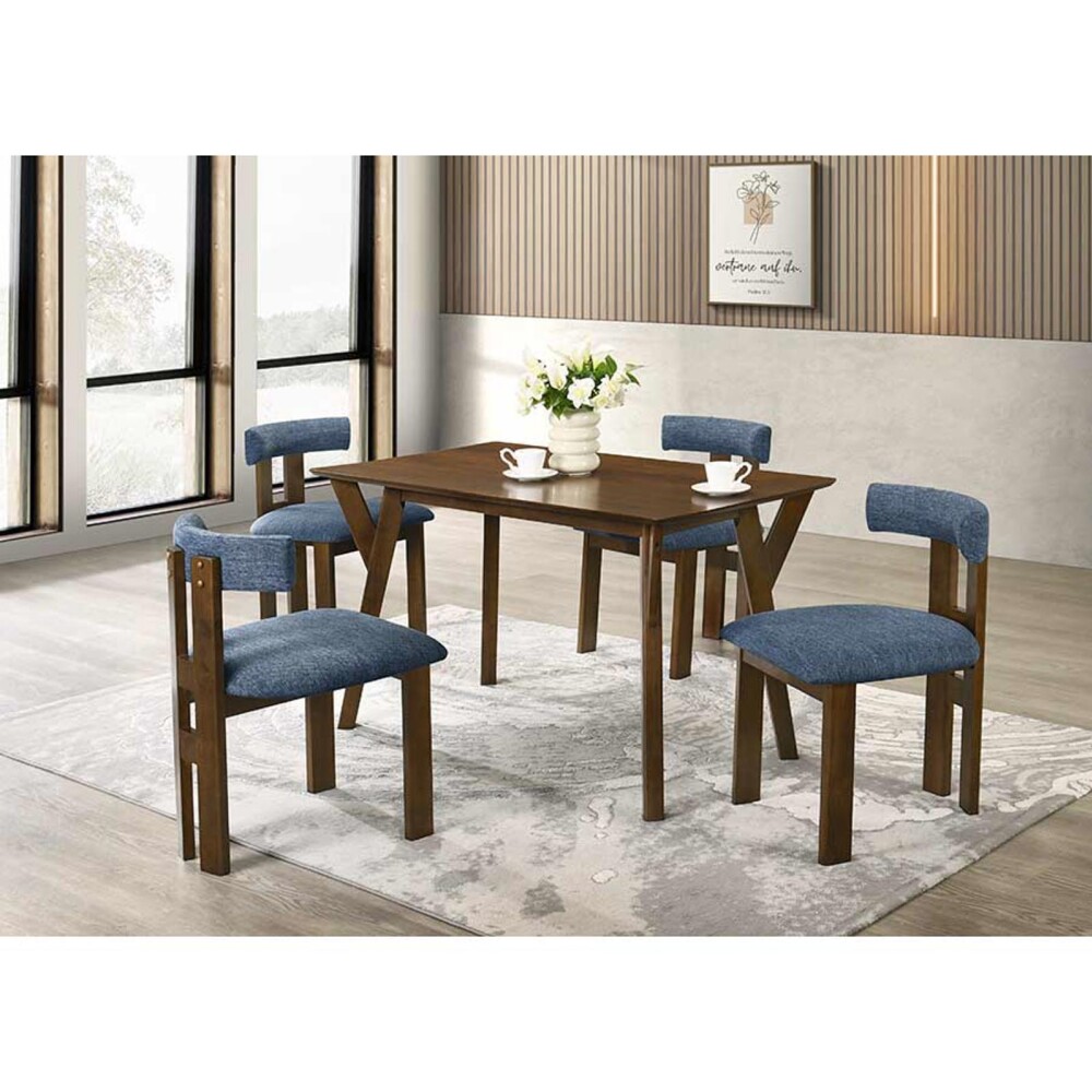 JUEGO DE COMEDOR 1+4 MADERA MARRON IRINA