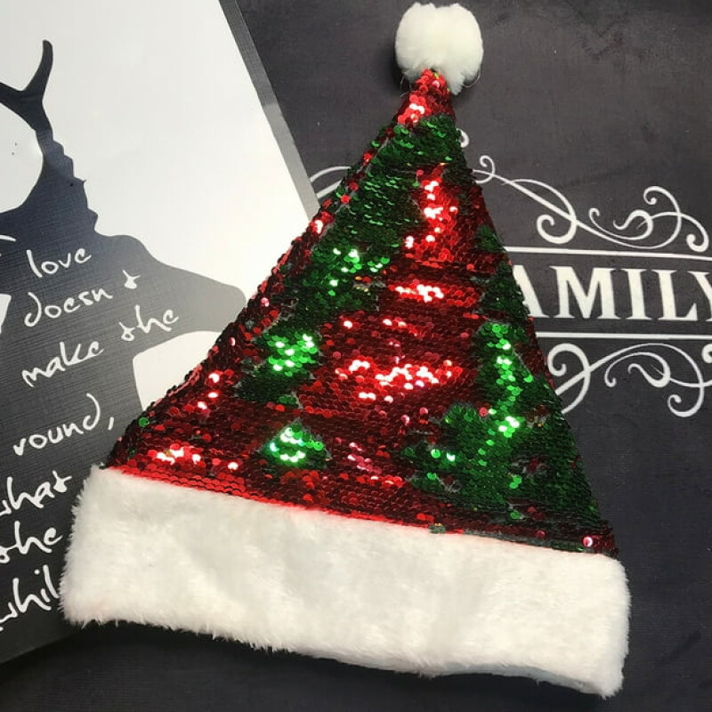 Gorro Papa Noel Con Lentejuelas Gorro Papa Noel Con Lentejuelas