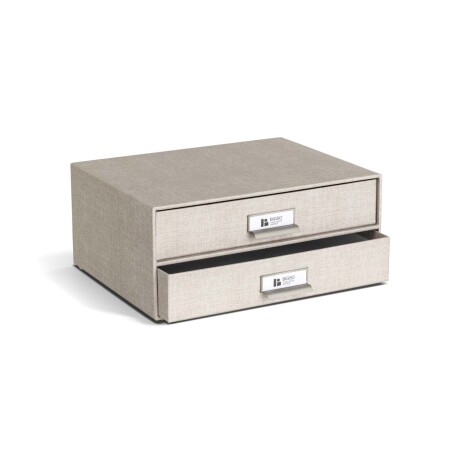ORG ESCRITORIO 2 CAJONES PAPEL NATURAL-BEIGE BIRGER