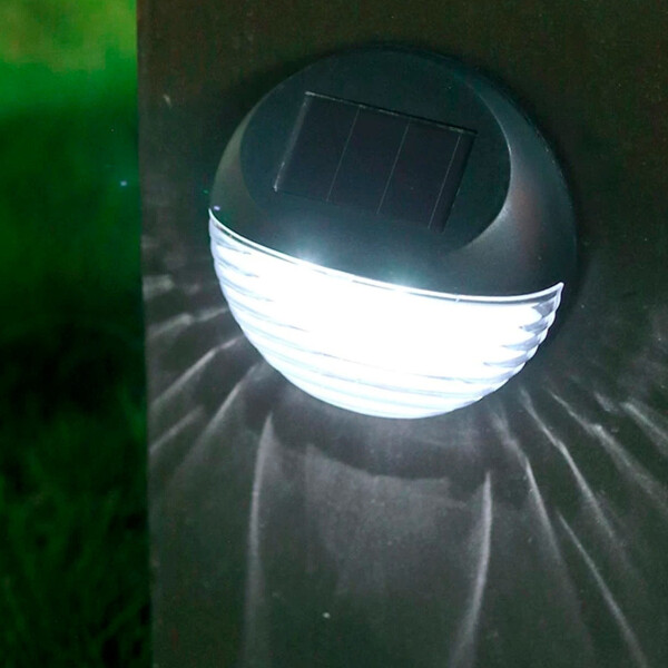 Lampara Solar Farol Redondo Sensor Luz Aplique Caminero Lampara Solar Farol Redondo Sensor Luz Aplique Caminero