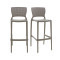 Kit x2 Taburete con respaldo Safira · Tramontina Taupe