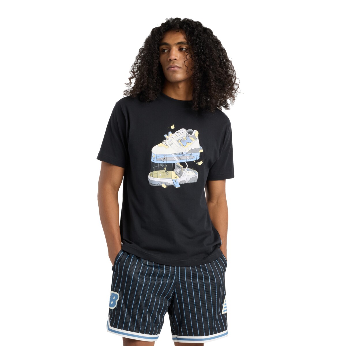 Remera New Balance de Hombre - Fitness Center - MT51918BK - BLACK 