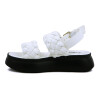 Sandalias Mujer Darkness Tiras Trenzadas Blanco