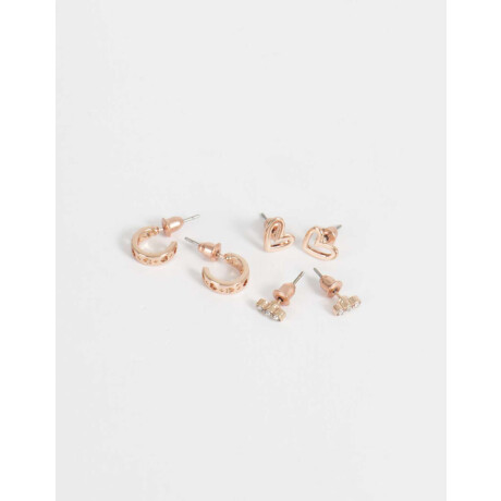 Set De Aros Premium Dorado Oro Rosa