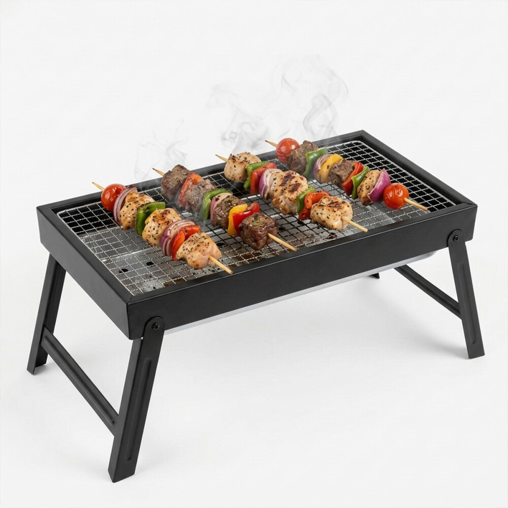 Parrilla Barbacoa Portátil A Carbón 60x22cm Parrilla Barbacoa Portátil A Carbón 60x22cm
