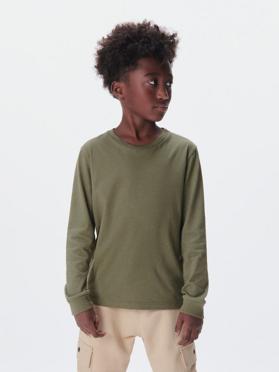 CAMISETA BÁSICA UNISSEX INFANTIL - VERDE 