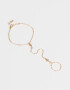 Pulseras Flexibles Pulsera Flexible Con Anillo Unido - Dorado