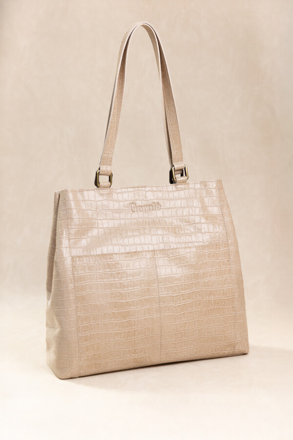 Cartera Regina Crocco Beige