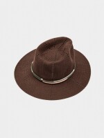 Sombrero De Punto Con Detalle De Cuentas marron
