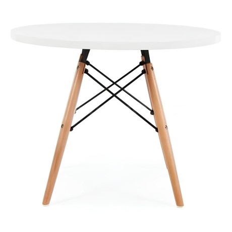 Juego de comedor Con Mesa Circular de 120cm + 4 sillas Eames Blanco
