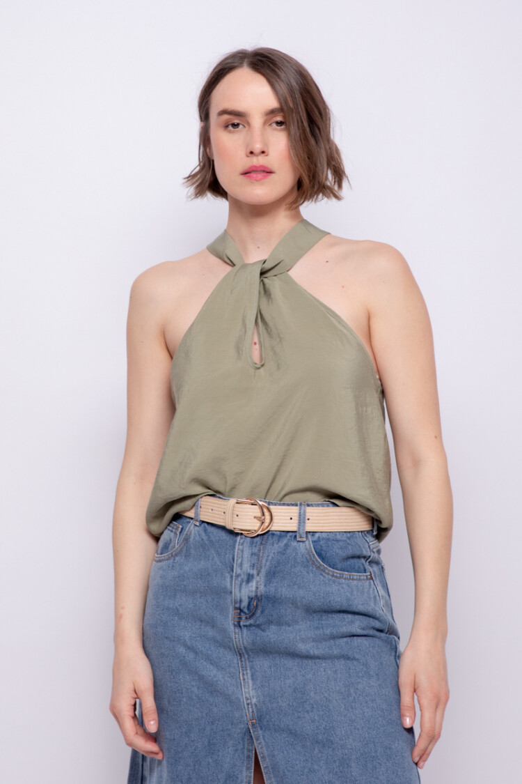 TOP FREDA Verde Militar