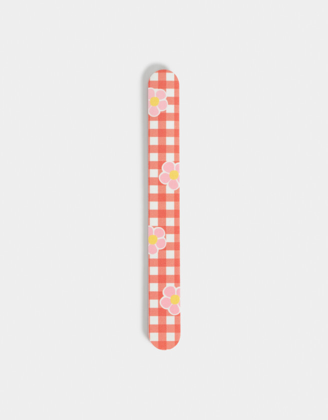 Limas Lima Lima Para Uñas Con Estampa Cuadrille Y Flores - Combinacion Multicolor