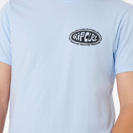 Remera Rip Curl Raw Energy De Oval Tee Celeste