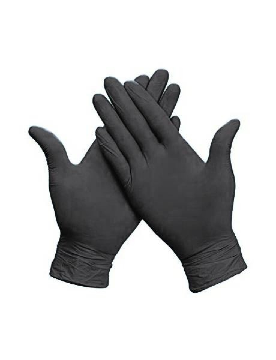 GUANTES NITRILO NEGROS TALLE S, 100 UNIDADES 