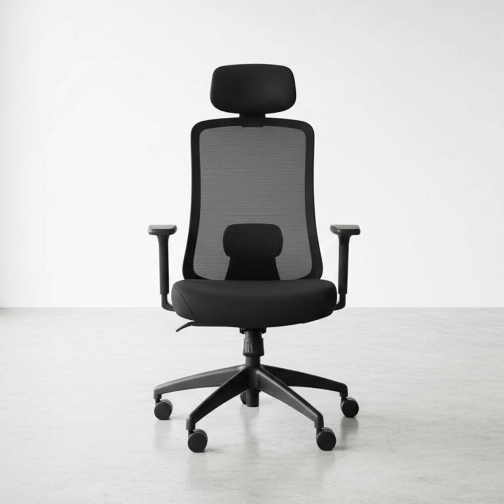 SILLA DE OFICINA GERENCIAL POLIPROPILENO-Y-FIBRA-DE-VIDRIO NEGRO LANDO