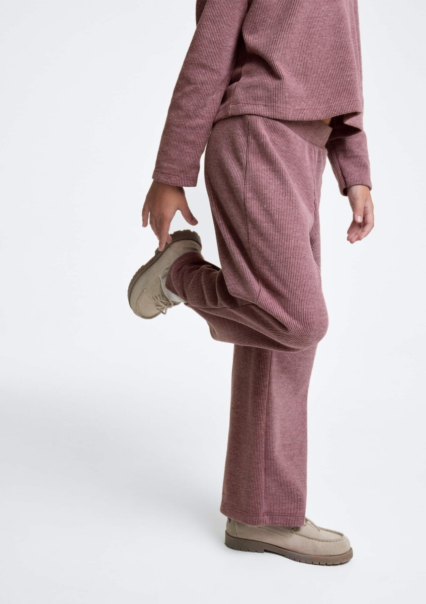 PANTALÓN INFANTIL ACANALADO - ROSADO 