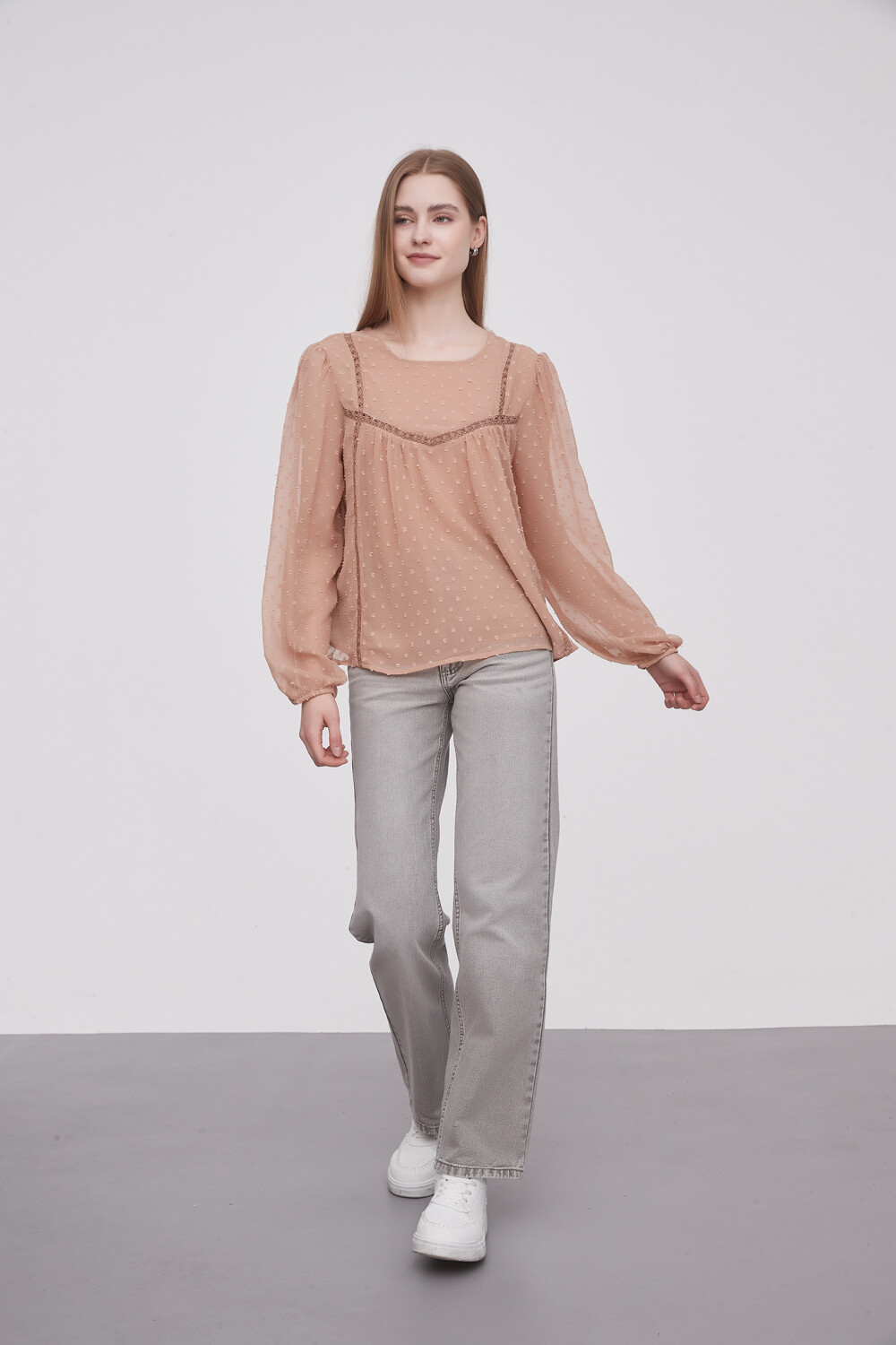 Blusa Lilibeth Beige Oscuro
