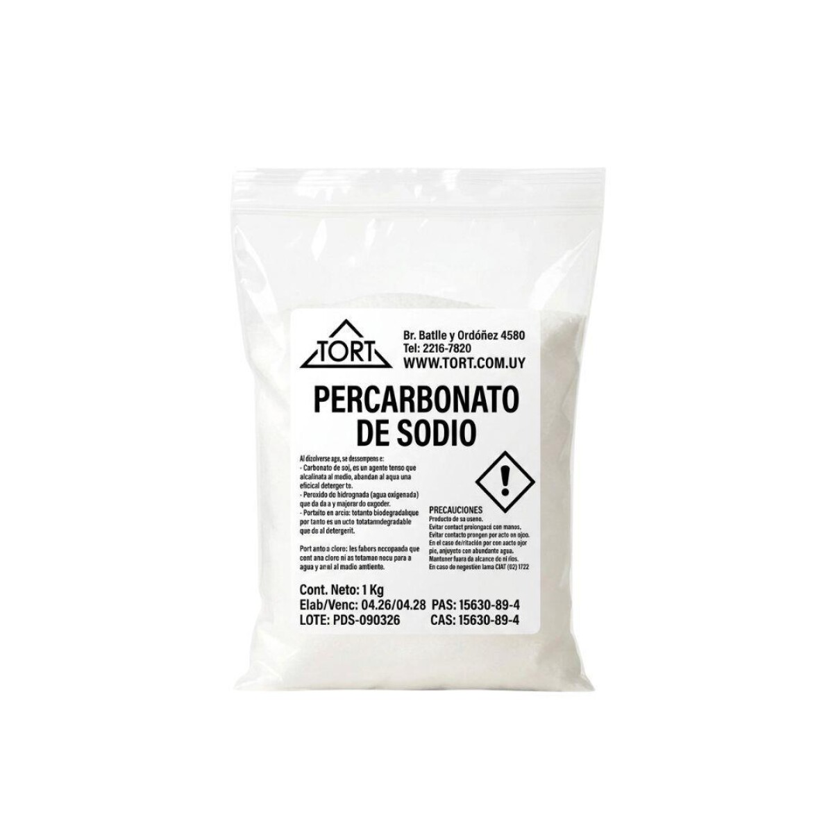 PERCARBONATO DE SODIO, 1KG 