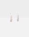 Aros Colgantes Cortos Strass Aros Gota Con Cubic - Plateado Rodio