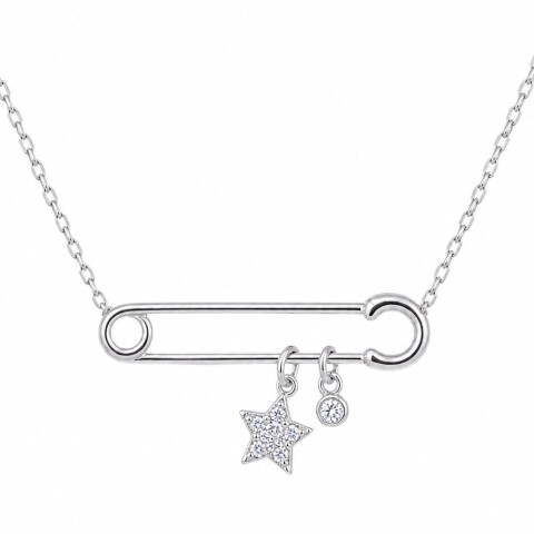 Cadena y colgante en plata con cubic zirconias estrellita Cadena y colgante en plata con cubic zirconias estrellita