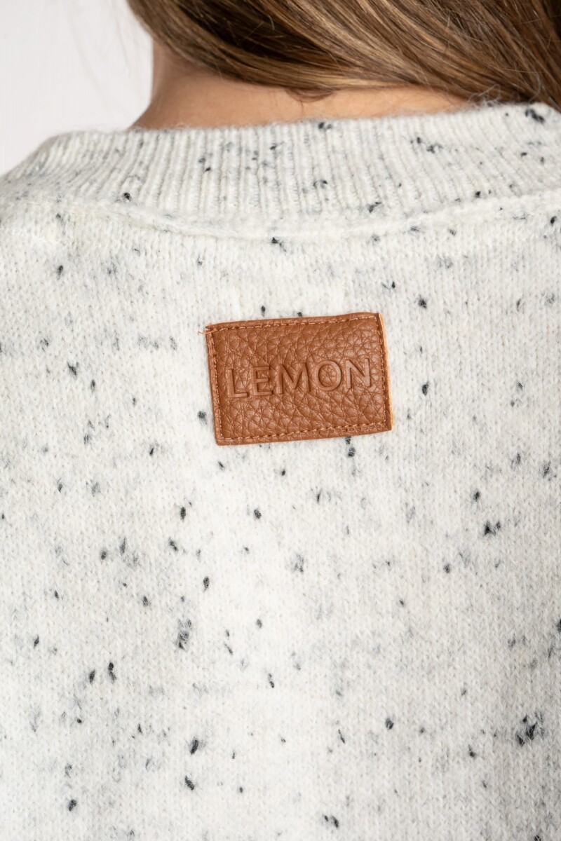 Sweater Bouttonne Gris Melange