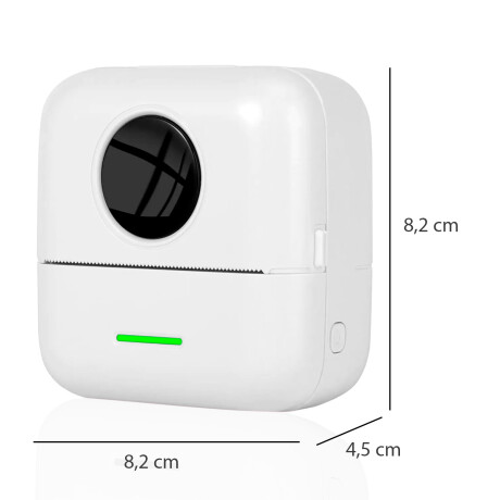 Mini Impresora Térmica Portátil BT Para Android o iOS Blanco