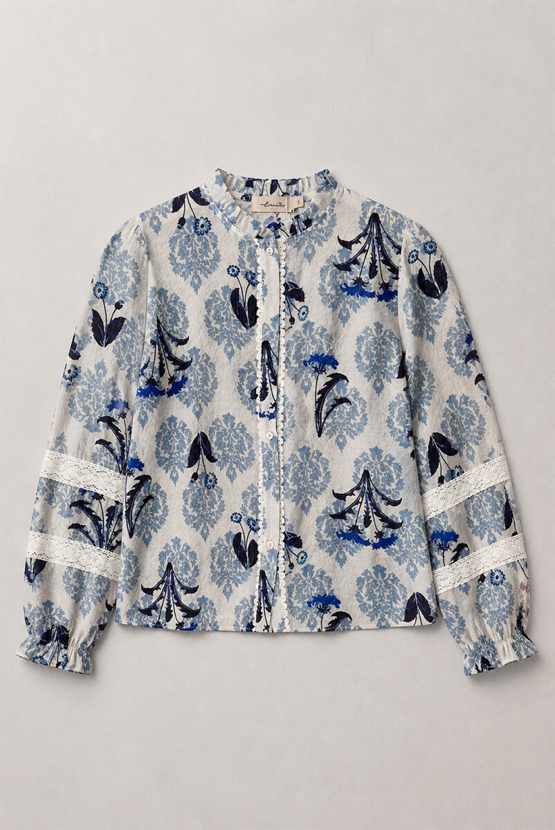CAMISA DAMASCO - AZUL 