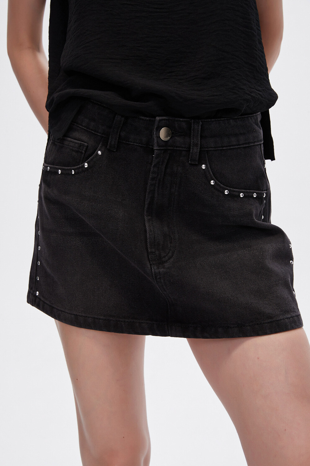 Falda Sumaya Gris Oscuro