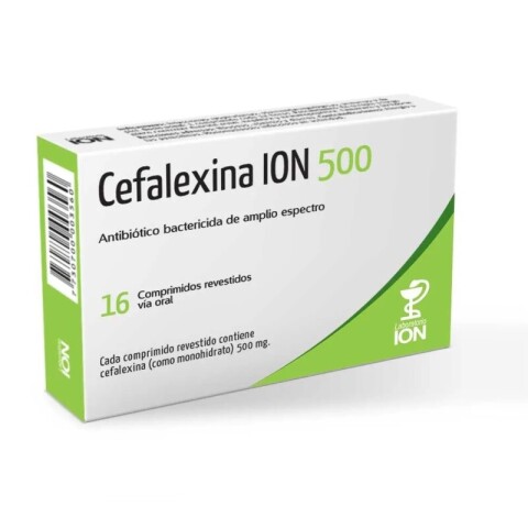 Cefalexina Ion 500 16 Comprimidos Cefalexina Ion 500 16 Comprimidos