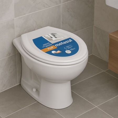 TAPA DE INODORO PLASTICO METASUL Blanco
