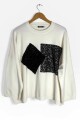 SWEATER C/VISCOSA PEACH BLANCO