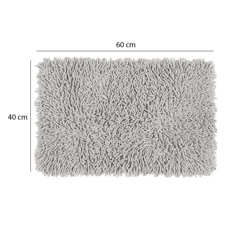 Alfombra Shaggy Felpudo 40x60cm Deco Hogar Living Baño Blanco