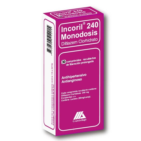 Incoril Monodosis 240 mg 30 Comprimidos - Gramón Bagó Incoril Monodosis 240 mg 30 Comprimidos - Gramón Bagó