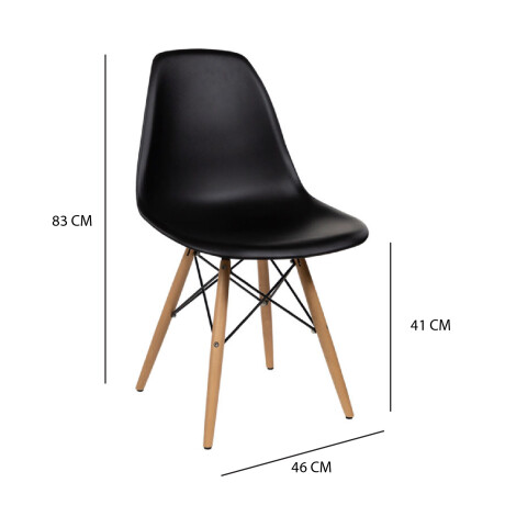 SILLA DE COMEDOR EAMES Silla Eames Negra