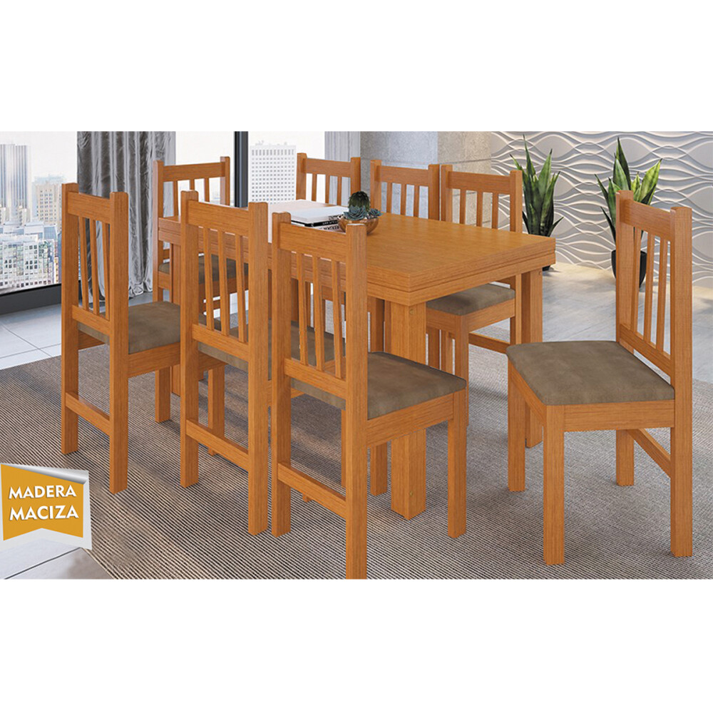 Juego de comedor mesa y 8 sillas madera maciza Juego de comedor mesa y 8 sillas madera maciza