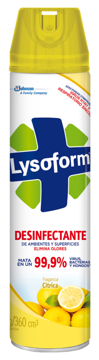 DESINFECTANTE LYSOFORM AEROSOL CITRICO 360 CC 