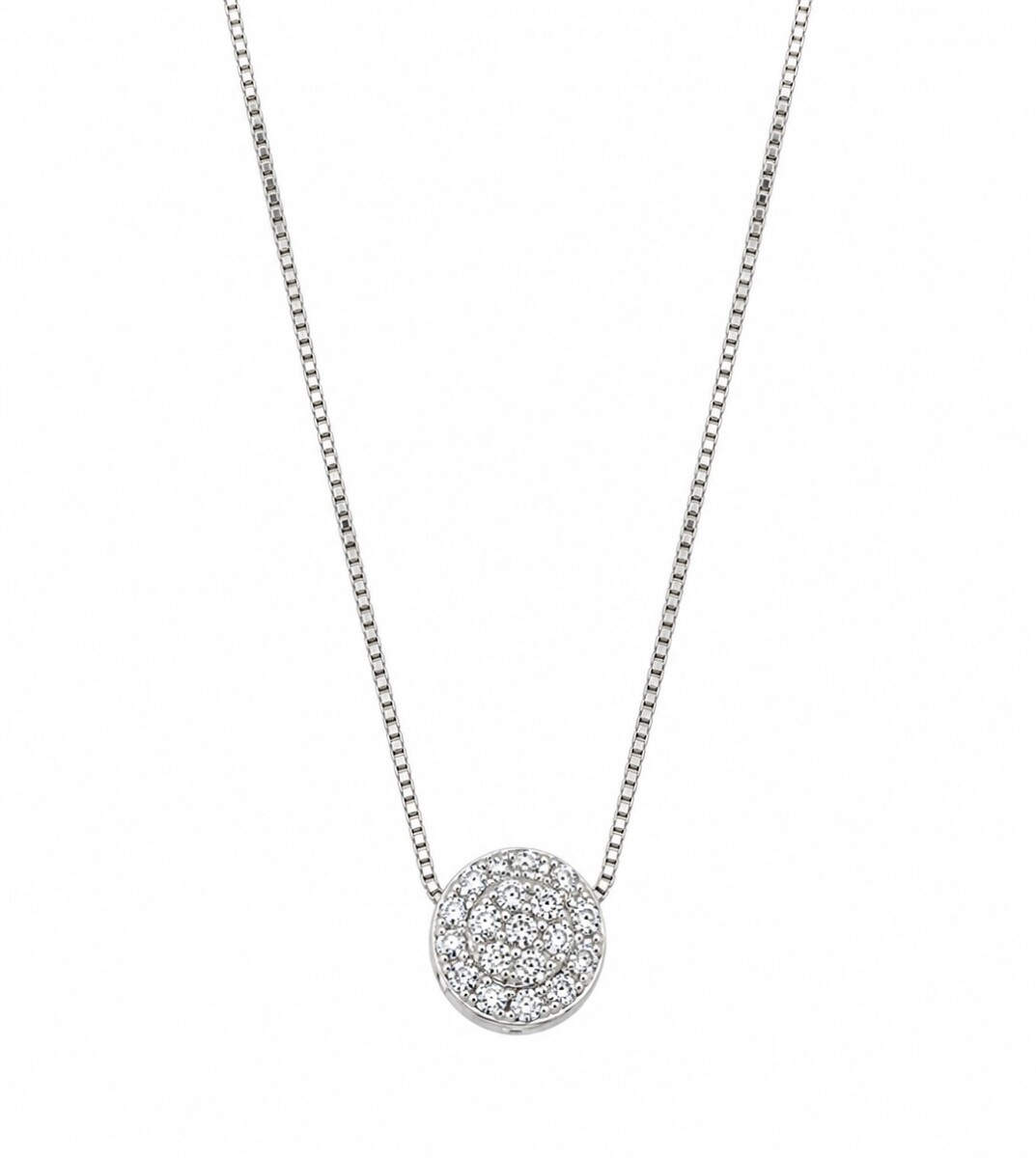 Cadena y colgante pasante con Zirconias 