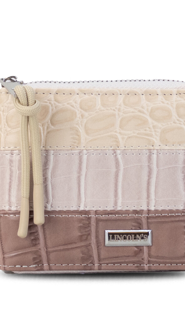 BILLETERA CANDELA CROCO PIEL CUARZO MAUVE