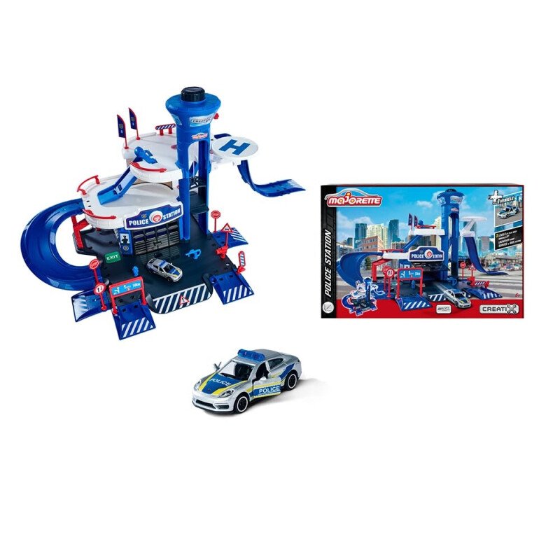 Garage Majorette Creatix Police Station + 1 Vehicles Garage Majorette Creatix Police Station + 1 Vehicles