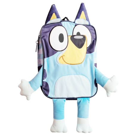 Lonchera Mochila Infantil Bluey Felpa Suave Escolar Azul
