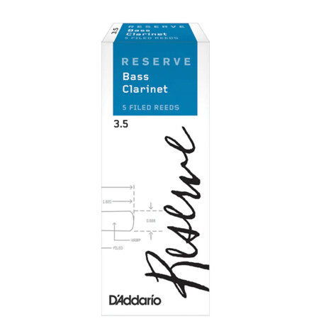 Caña Clarinete Bajo Rico Reserve 3.5 P/ Unidad Caña Clarinete Bajo Rico Reserve 3.5 P/ Unidad