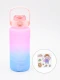 BOTELLA HIDRATACION CON STICKERS ROSADO
