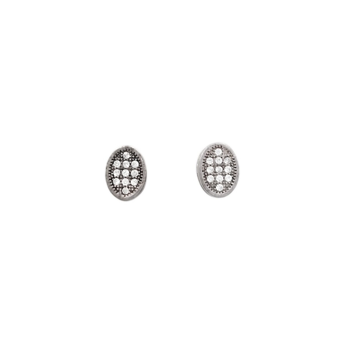Caravanas Oval-Plata 925-Piedra Zirconia-CA3167 - conpiedra 