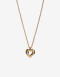 Cadena Corta con Dije Con Dijes Collar Corto Layer Corazón - Dorado