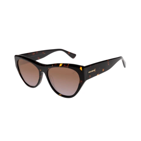 Lentes de sol Cat Eye polarizadas Chilli Beans Marrón Animal Print