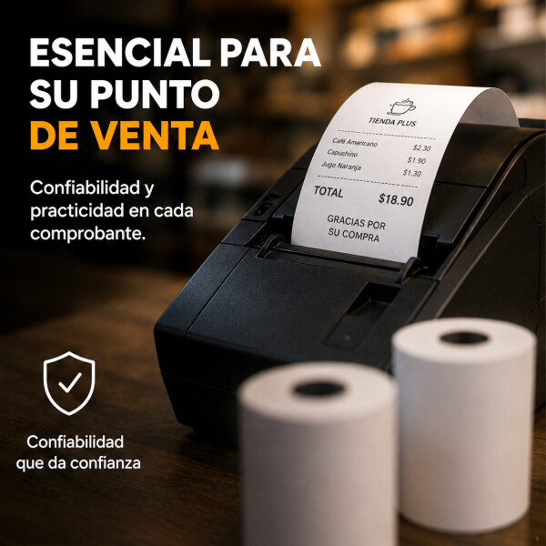 Rollo De Papel Térmico Para POS Impresora 57x40 mm Pack X50 Blanco 1