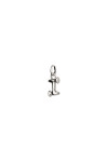 CHARM DE ALEACION DE METALES BAÑADO EN PLATA DE LEY CON FORMA DE LETRA I CON ARGOLLA Charm