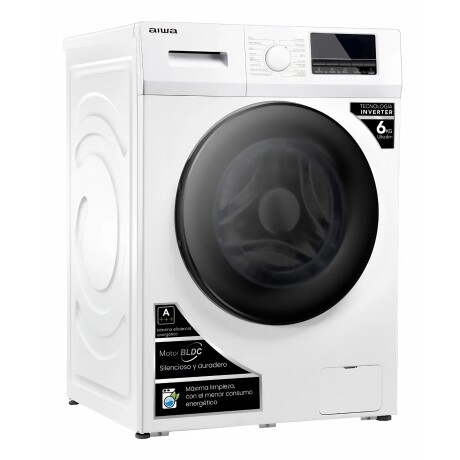 Lavarropas Automático Inverter Aiwa 6kg Frontal Blanco