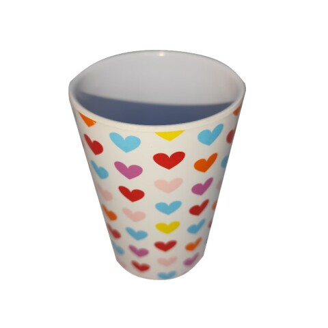 Vaso de melamina diseño corazones Vaso De Melamina Diseño Corazones